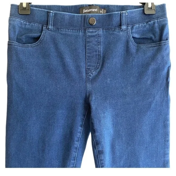 BETABRAND Pull on Straight Leg Jeans Size M - Picture 3 of 7
